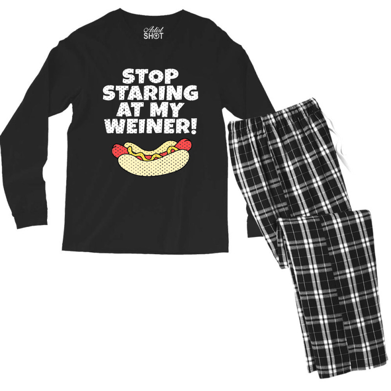 Weiner Hot Dog Men's Long Sleeve Pajama Set | Artistshot