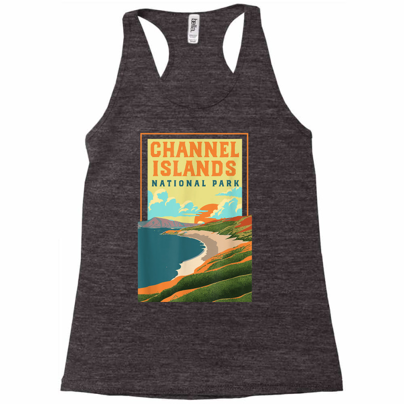 Channel Islands California Wpa National Parks Poster Retro T Shirt Racerback Tank by cm-arts | Artistshot