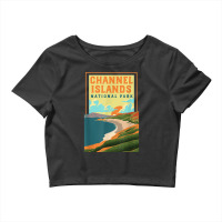 Channel Islands California Wpa National Parks Poster Retro T Shirt Crop Top | Artistshot