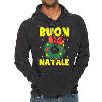 Buon Natale Italian Merry Christmas Wreath Merry Buon Natale T Shirt Vintage Hoodie | Artistshot