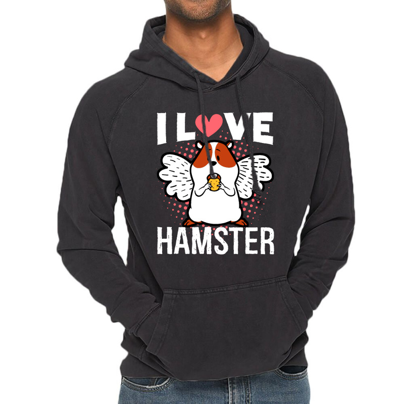 I Love Hamster Vintage Hoodie by atereabag | Artistshot