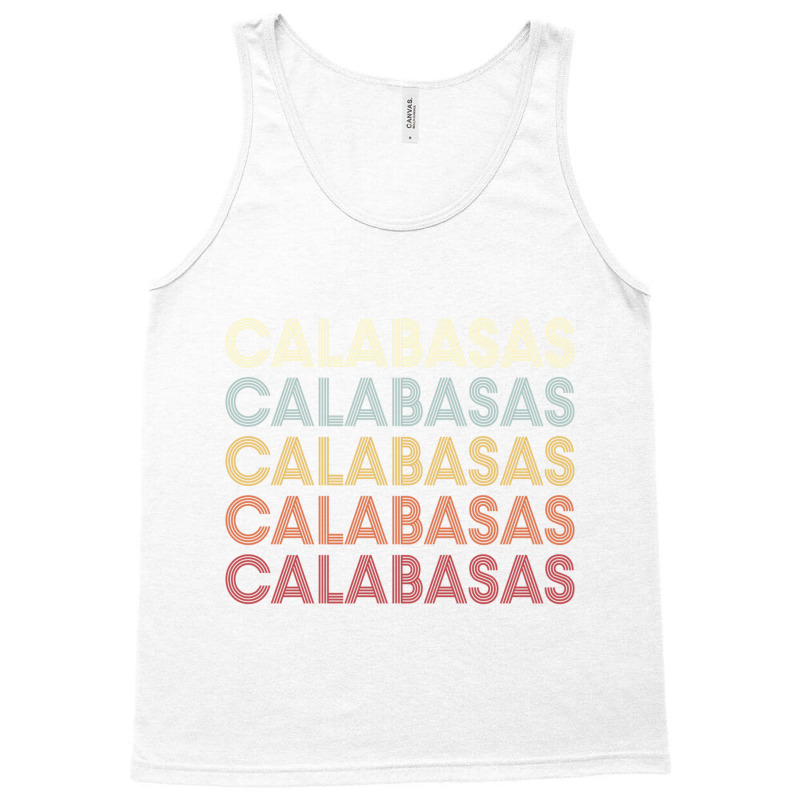 Calabasas California Calabasas Ca Retro Vintage Text Long Sleeve T Shi Tank Top by cm-arts | Artistshot