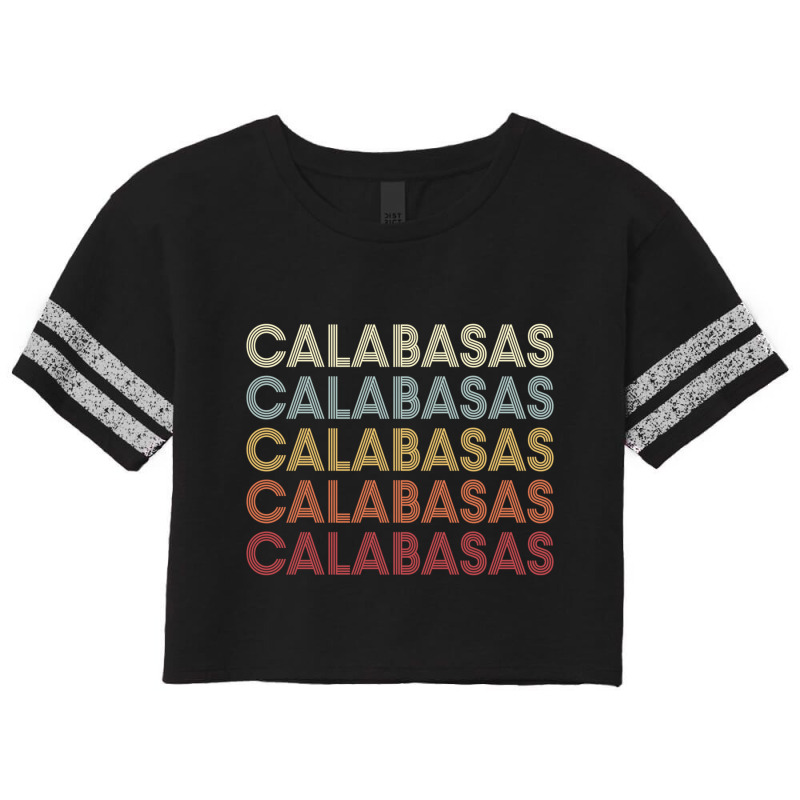 Calabasas California Calabasas Ca Retro Vintage Text Long Sleeve T Shi Scorecard Crop Tee by cm-arts | Artistshot