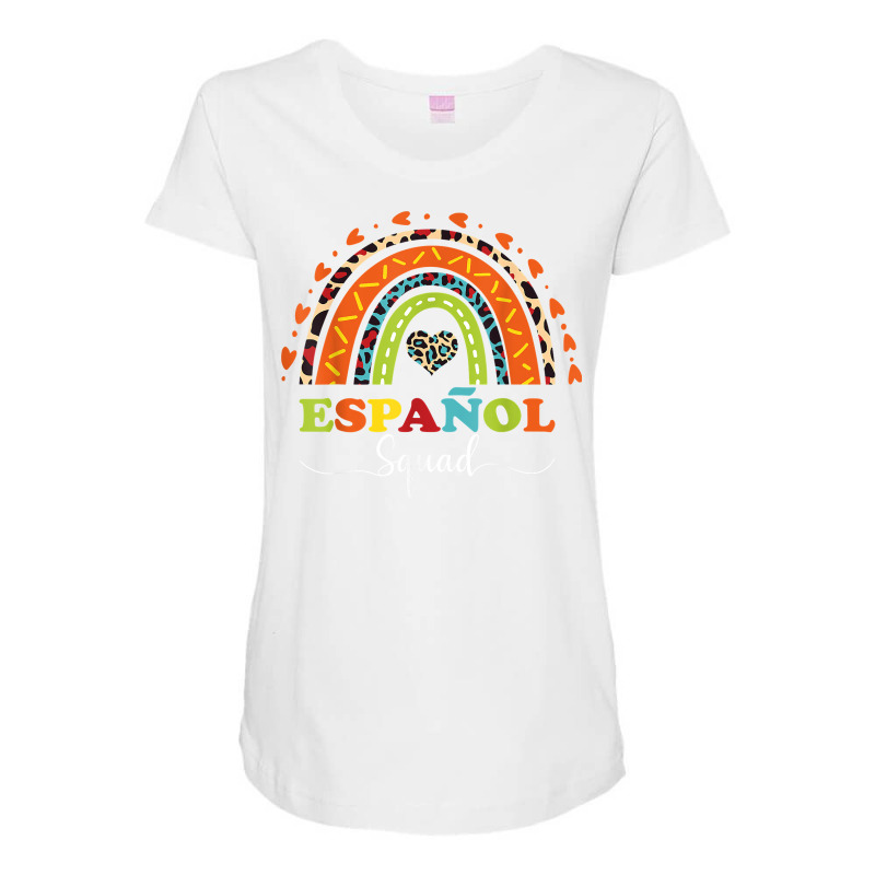 Espanol Squad Bilingual Spanish Teacher Back To School 2022 T Shirt Maternity Scoop Neck T-shirt by cm-arts | Artistshot