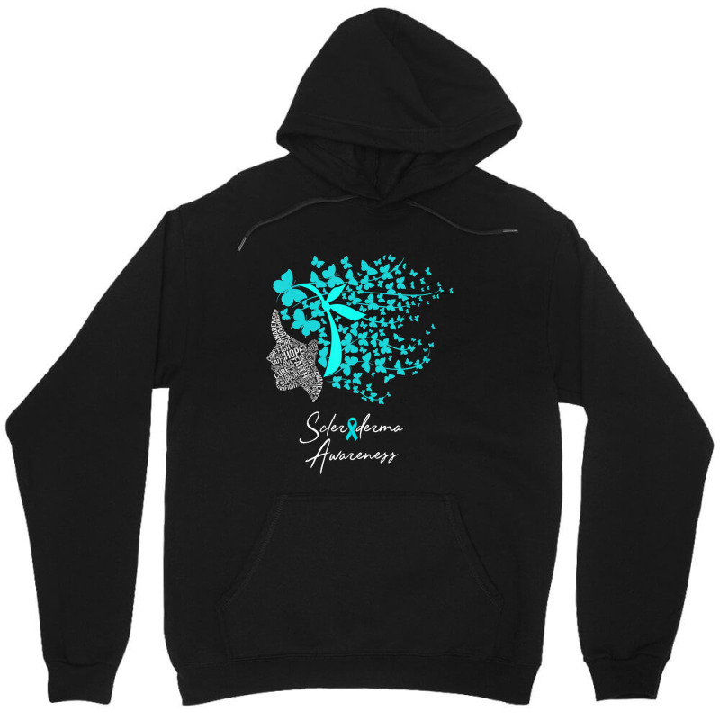 Scleroderma Awareness Teal Butterflies Unisex Hoodie | Artistshot