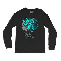 Scleroderma Awareness Teal Butterflies Long Sleeve Shirts | Artistshot