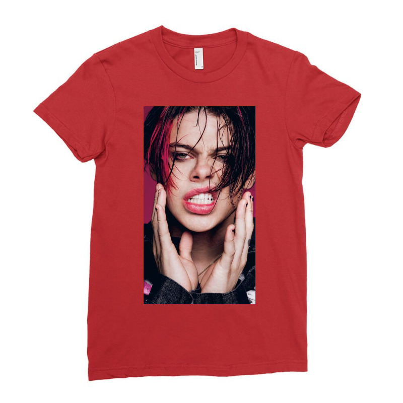 Smile Red Hair Yb Ladies Fitted T-Shirt by CarlaAFarnsworth | Artistshot