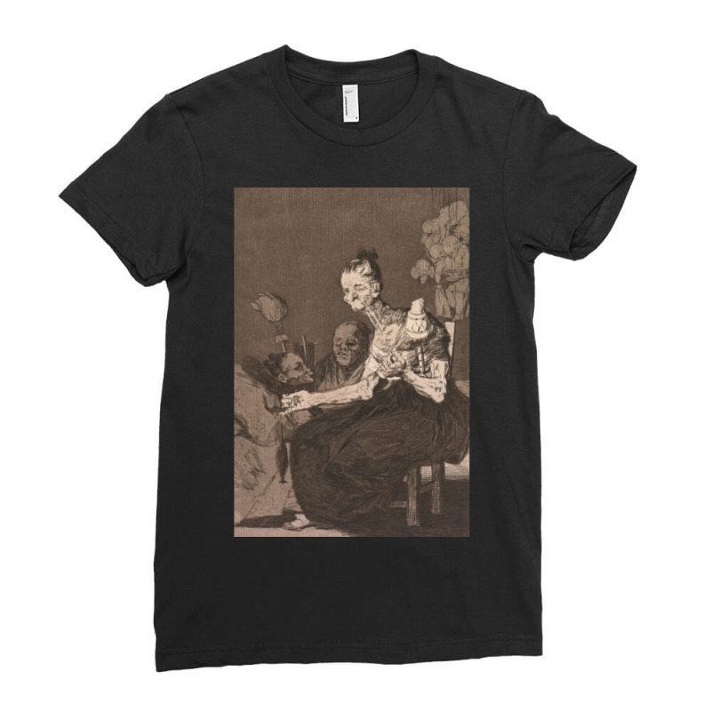 They Spin Finely By Francisco Goya Ladies Fitted T-Shirt by Kuwannin528 | Artistshot