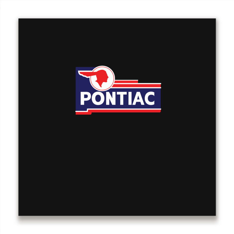 Retro Pontiac Classic Car Dealership Sign Metal Print Square | Artistshot