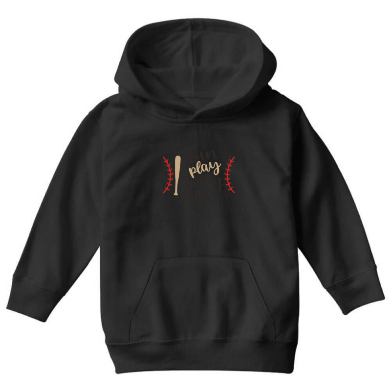 Run Play Swing Catch Youth Hoodie by Kanjolen689 | Artistshot