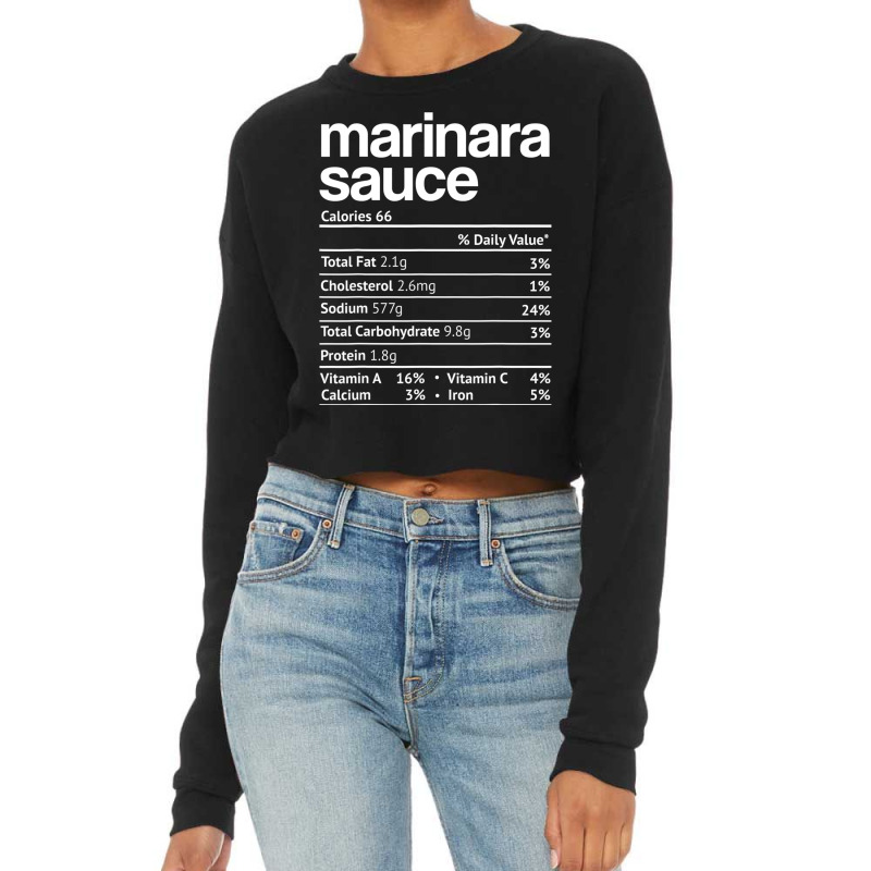 Marinara Sauce Nutrition Fact Funny Thanksgiving Christmas Cropped Sweater by Marybeth890 | Artistshot