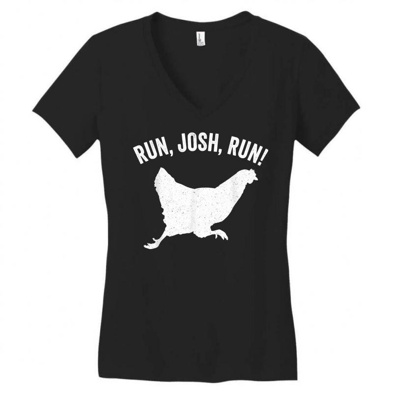 Josh Hawley Run Free Funny Josh Hawley Running Chicken T Shirt Women's V-Neck T-Shirt by cm-arts | Artistshot