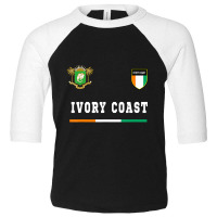 Ivory Coast Sportsoccer Jersey Flag Football Toddler 3/4 Sleeve Tee | Artistshot