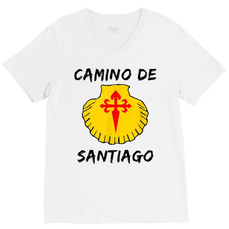 Camino De Santiago Compostela Spain Funny St James Way Gift T Shirt V-neck Tee | Artistshot