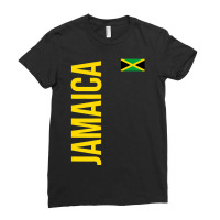 Jamaica Flag Athletic Soccer Football Sports Jersey Ladies Fitted T-shirt | Artistshot