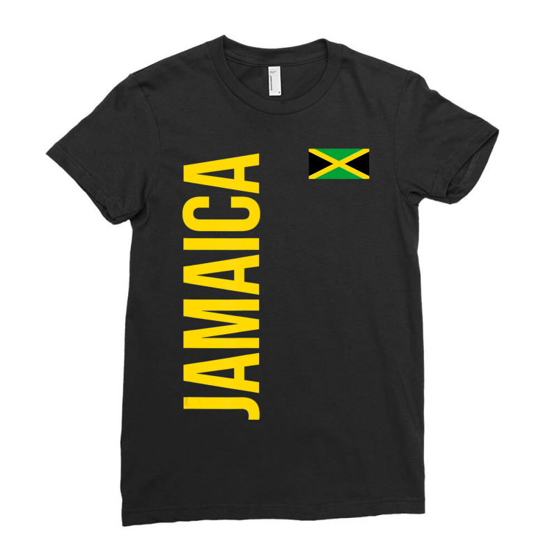 Jamaica Flag Athletic Soccer Football Sports Jersey Ladies Fitted T-Shirt by Kemriban527 | Artistshot