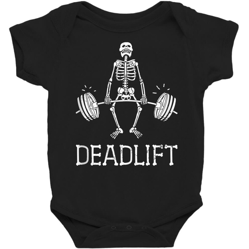 Deadlift Funny Halloween Skeleton Weight Lifting Workout Tank Top Baby Bodysuit | Artistshot