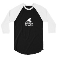 Love Daddy Shark .png 3/4 Sleeve Shirt | Artistshot