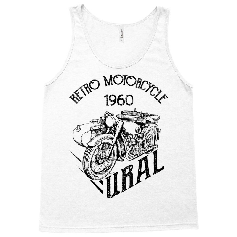 Womens Retro Motorcyle 1960 Ural Vintage Sidecar Motorbike V Neck T Sh Tank Top by vacheu | Artistshot