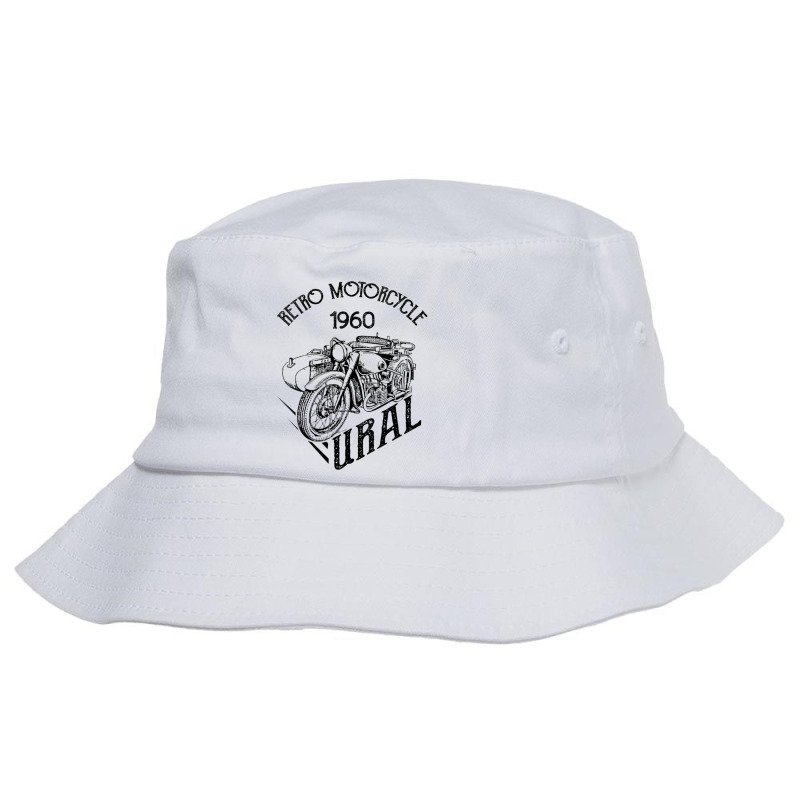 Womens Retro Motorcyle 1960 Ural Vintage Sidecar Motorbike V Neck T Sh Bucket Hat by vacheu | Artistshot