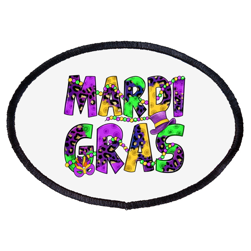 Mardi Gras Oval Patch | Artistshot