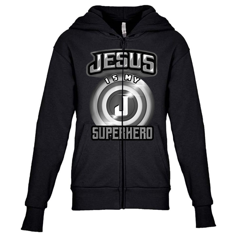 Jesus Is My Superhero Art Cute Powerful Christian Gift-eyph5 Youth Zipper Hoodie by thangdinhsinhelf | Artistshot