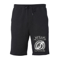 Jesus Is My Superhero Art Cute Powerful Christian Gift-eyph5 Fleece Short | Artistshot