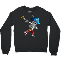 Dabbing Pirates Skeleton Eye Flap Pirate Ship Halloween T Shirt Crewneck Sweatshirt | Artistshot