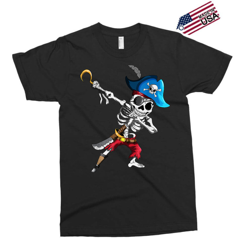 Dabbing Pirates Skeleton Eye Flap Pirate Ship Halloween T Shirt Exclusive T-shirt | Artistshot