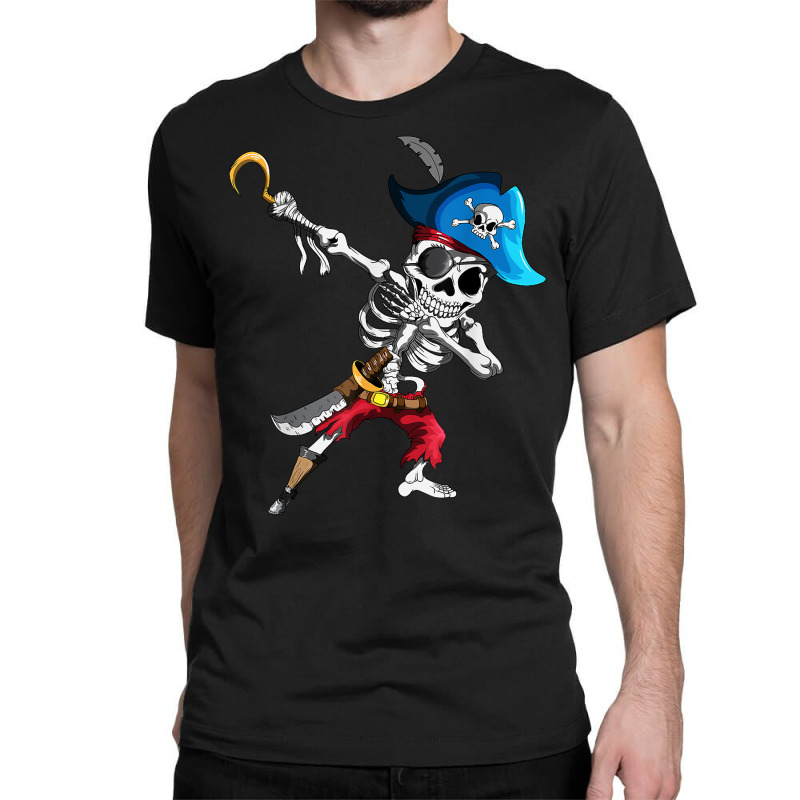 Dabbing Pirates Skeleton Eye Flap Pirate Ship Halloween T Shirt Classic T-shirt | Artistshot