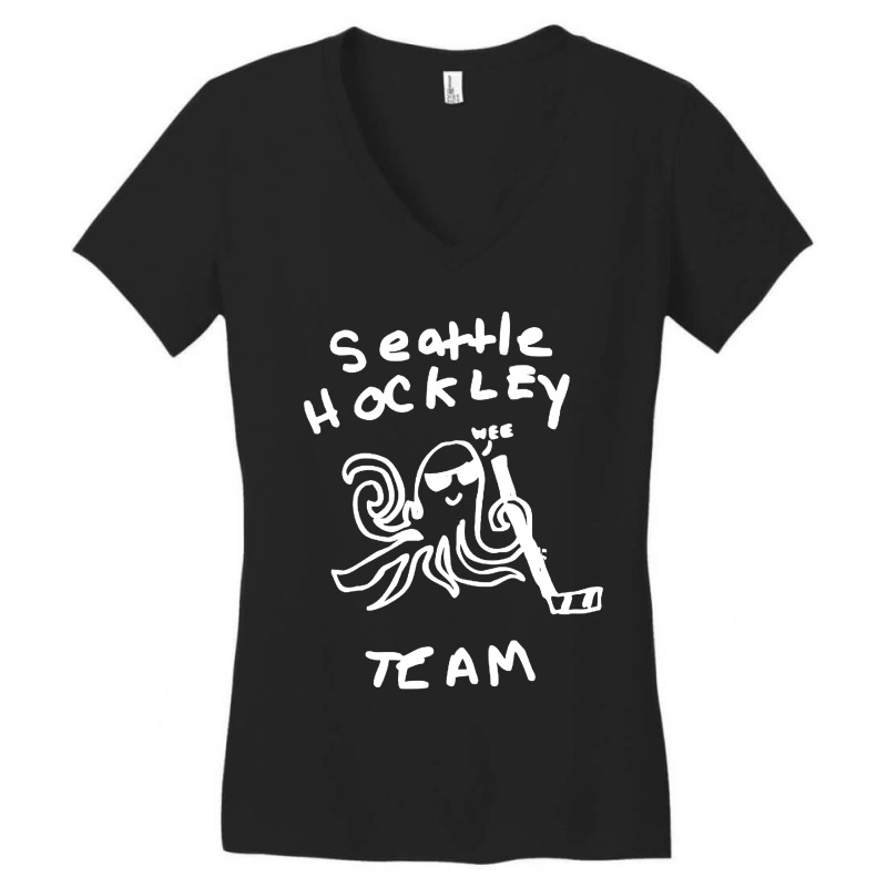 Seattle Hockley Team Women's V-Neck T-Shirt by saterseim | Artistshot