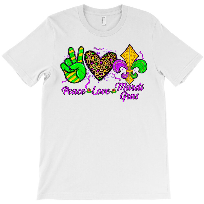 Peace Love Mardi Gras T-shirt | Artistshot