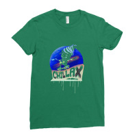 Chillax Skateboarding Summer Soft Serve Ice Cream Cone Ladies Fitted T-shirt | Artistshot