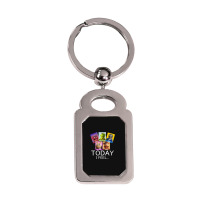 Today I Feel Silver Rectangle Keychain | Artistshot