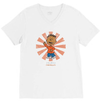 Franklin Retro Japanese Peanuts V-neck Tee | Artistshot