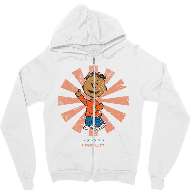 Franklin Retro Japanese Peanuts Zipper Hoodie | Artistshot