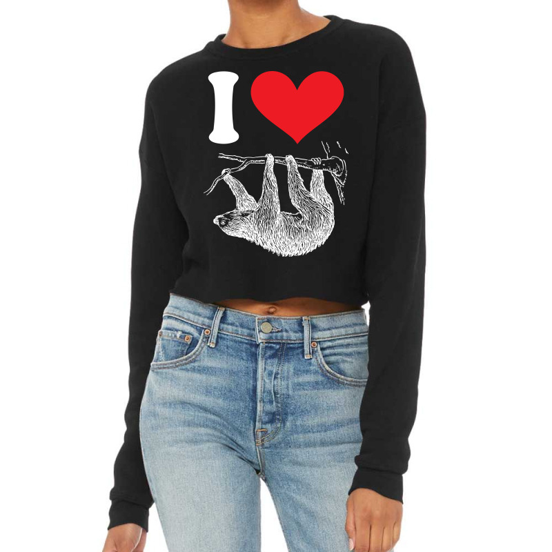 I Heart Sloth Cropped Sweater by tshiart | Artistshot