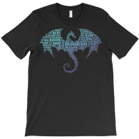 Dragon Word Art  Dungeon Crawler  Rpg Dm Gaming T Shirt T-shirt | Artistshot