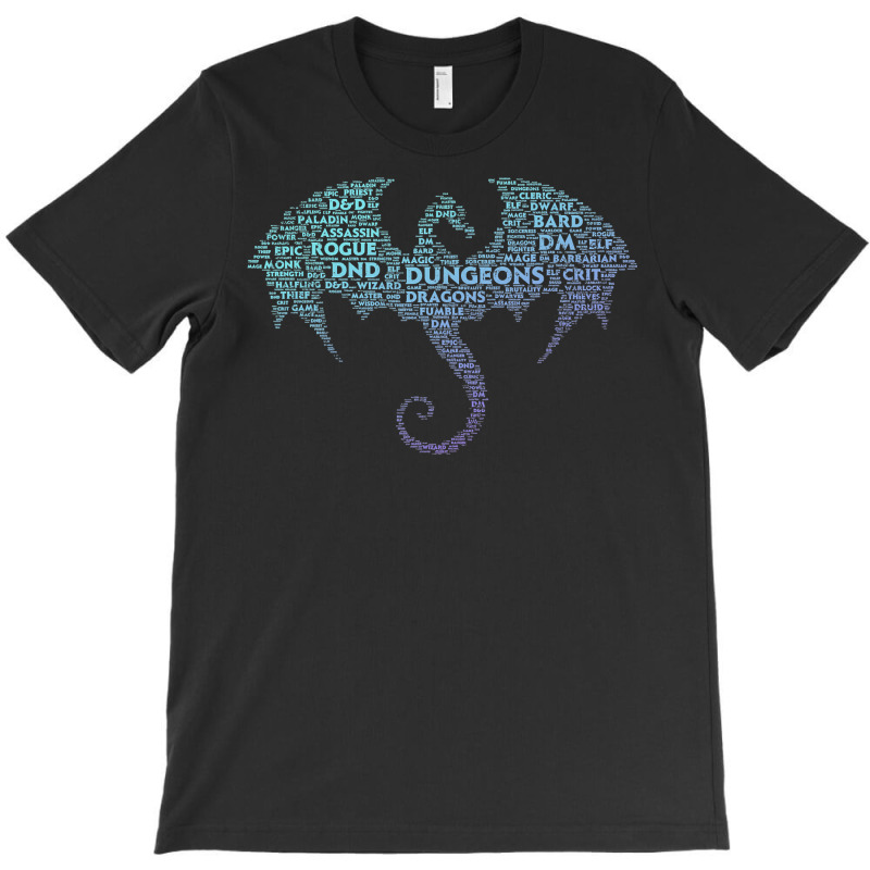 Dragon Word Art  Dungeon Crawler  Rpg Dm Gaming T Shirt T-Shirt by MleczynskiShae | Artistshot