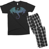 Dragon Word Art  Dungeon Crawler  Rpg Dm Gaming T Shirt Men's T-shirt Pajama Set | Artistshot