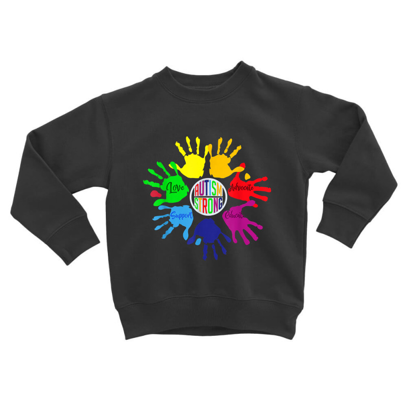 Awareness Sign Language Hand Puzzle Support Toddler Sweatshirt by nandhinidi | Artistshot