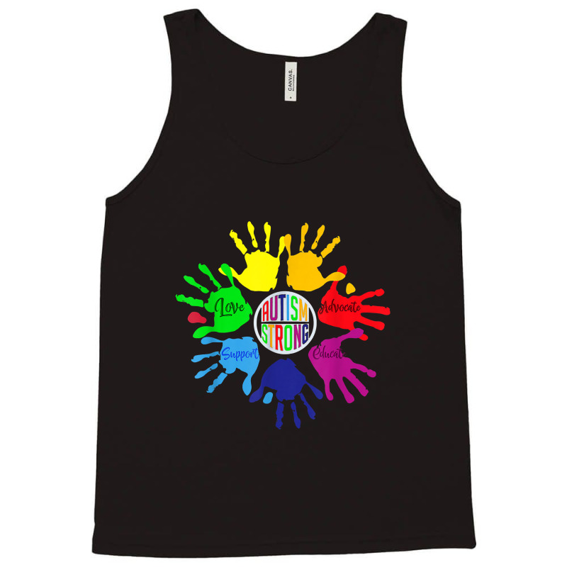 Awareness Sign Language Hand Puzzle Support Tank Top by nandhinidi | Artistshot