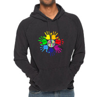 Awareness Sign Language Hand Puzzle Support Vintage Hoodie | Artistshot