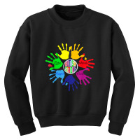 Awareness Sign Language Hand Puzzle Support Youth Sweatshirt | Artistshot