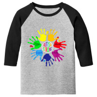 Awareness Sign Language Hand Puzzle Support Youth 3/4 Sleeve | Artistshot