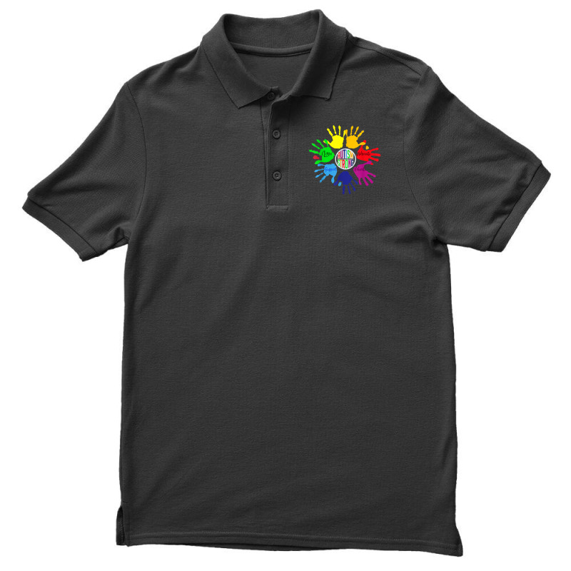 Awareness Sign Language Hand Puzzle Support Men's Polo Shirt by nandhinidi | Artistshot