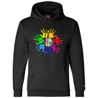 Awareness Sign Language Hand Puzzle Support Champion Hoodie | Artistshot