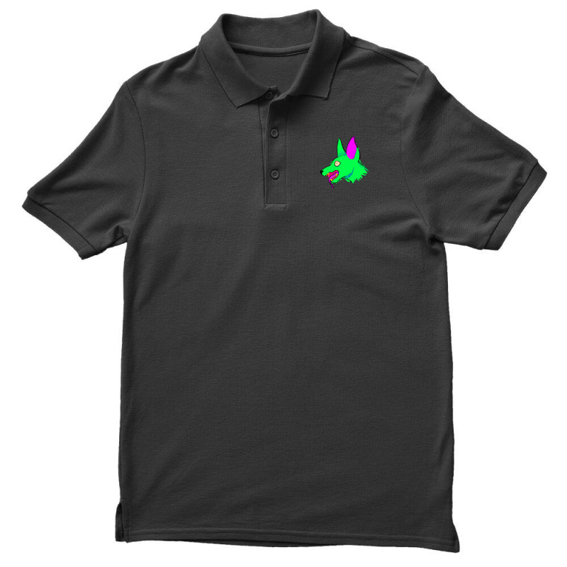 Neon Rabid Zombie Dog Men's Polo Shirt by StaceyLeeAnnHernandez | Artistshot