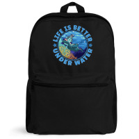 Life Is Better Under Water Marine Biology Scuba Diver Premium T Backpack | Artistshot