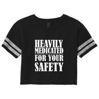 Heavily Medicated For Your Protection Funny Scorecard Crop Tee | Artistshot